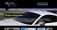 Desktop Screenshot of exclusivewindowtint.com.au